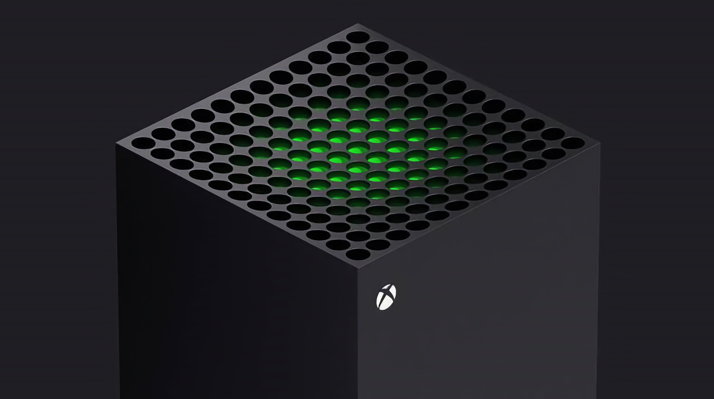 Promotional image of the Xbox Series X from the top