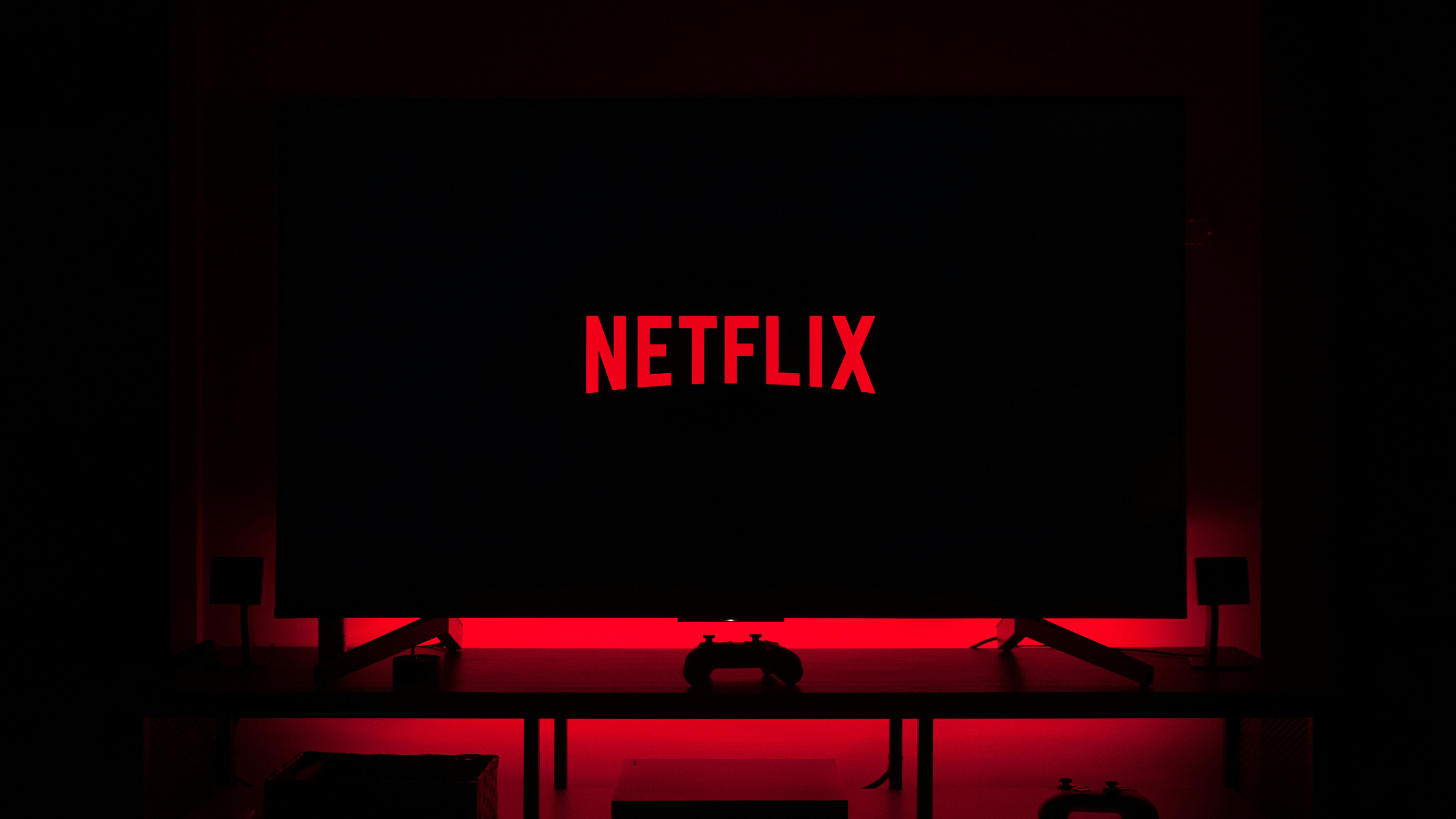 Netflix logo on a TV