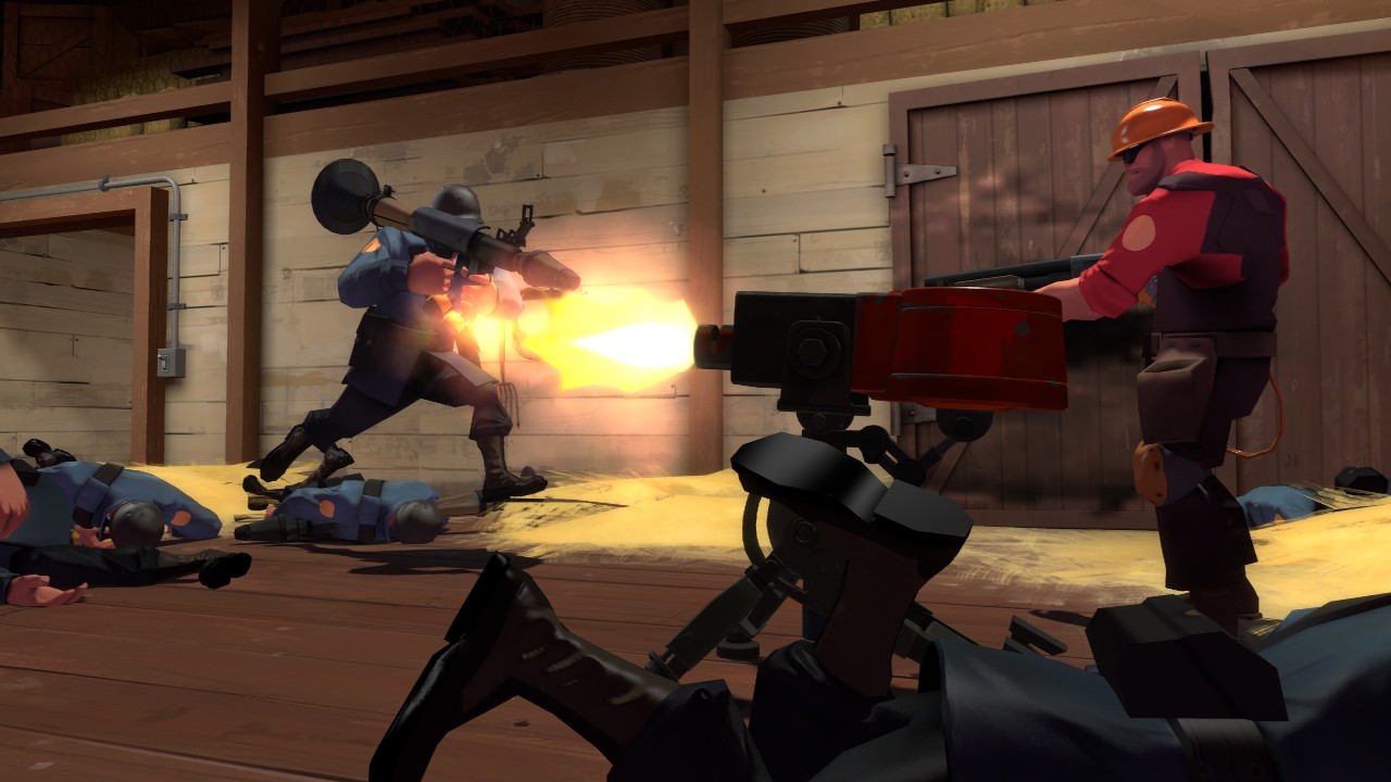 Fighting in Team Fortress 2