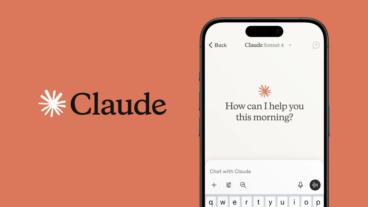 Image of the Claude logo and web client
