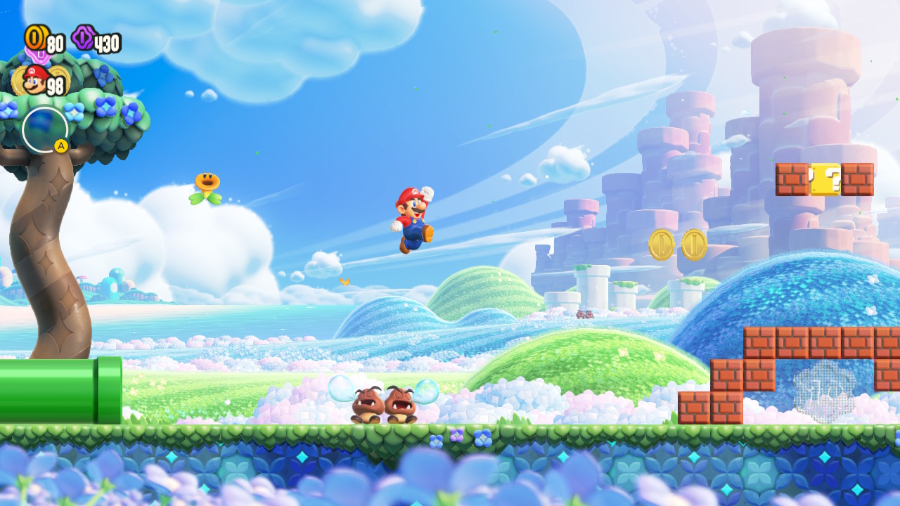 Mario jumping in Super Mario Bros Wonder