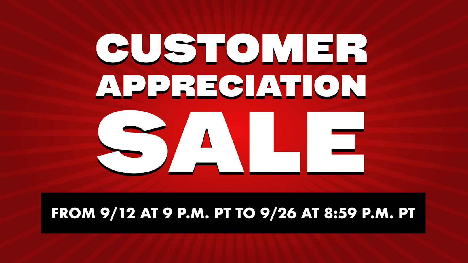 Promotional image of the Nintendo Customer Appreciation Sale